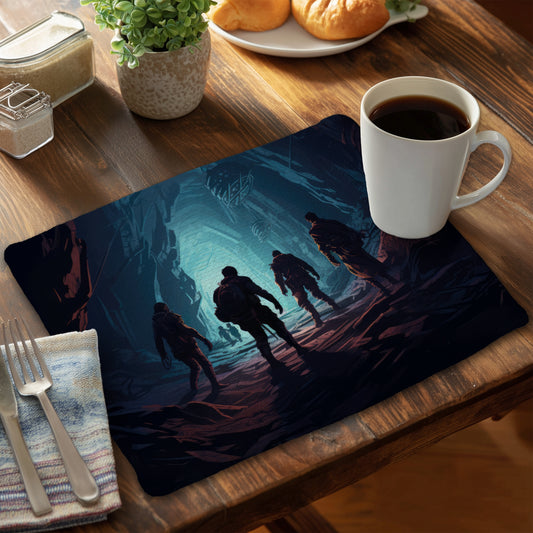 Secret society Turquoise Braided Polyester Placemat | Home Decor
