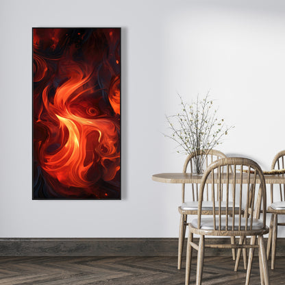 Fires of heck - 36"x36" Framed canvas