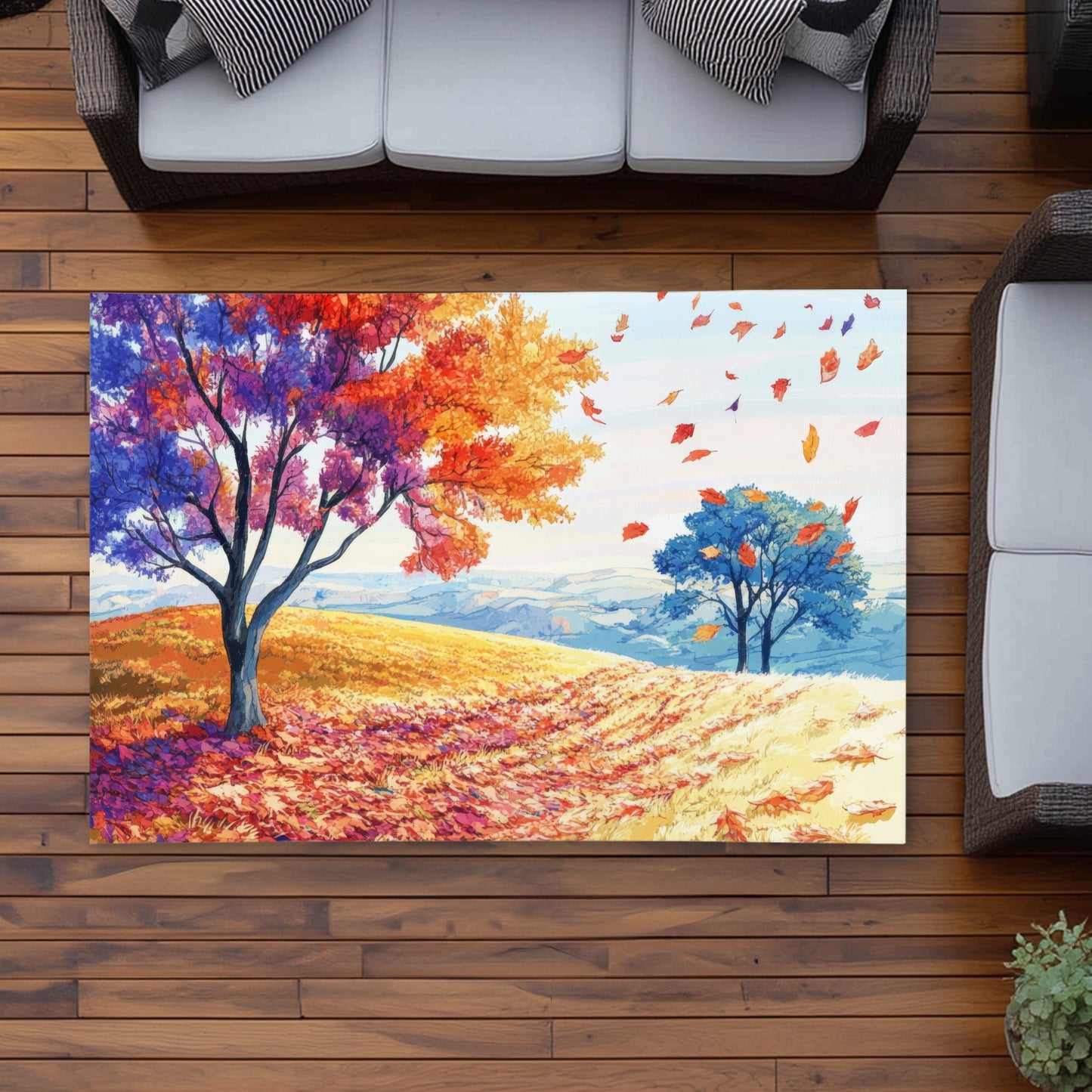 Spring Breeze White Outdoor Area Rug - Stylish