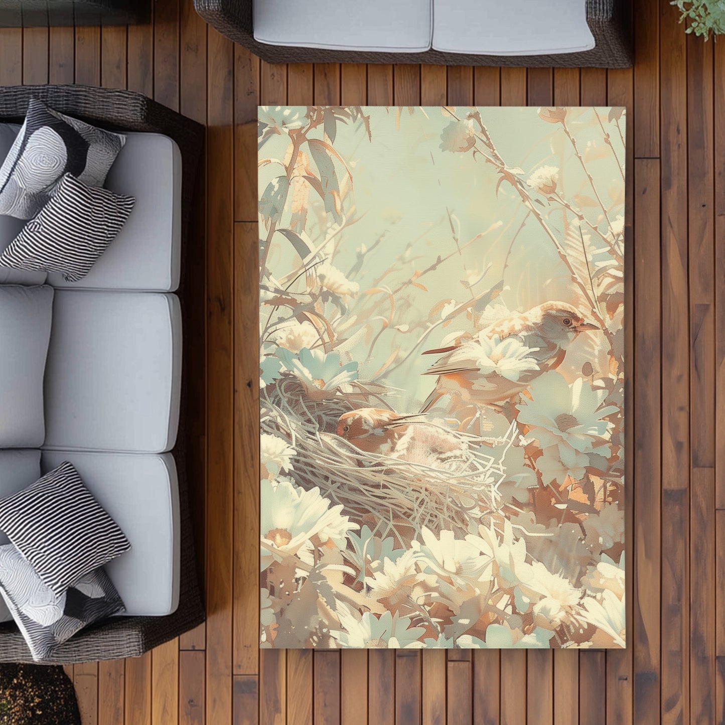 The Nest Yellow Outdoor Area Rug | Stylish Design