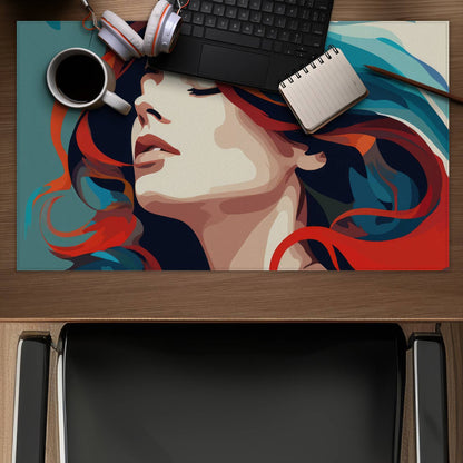 Zen Red Desk Mat for Home Decor - Stylish and Functional