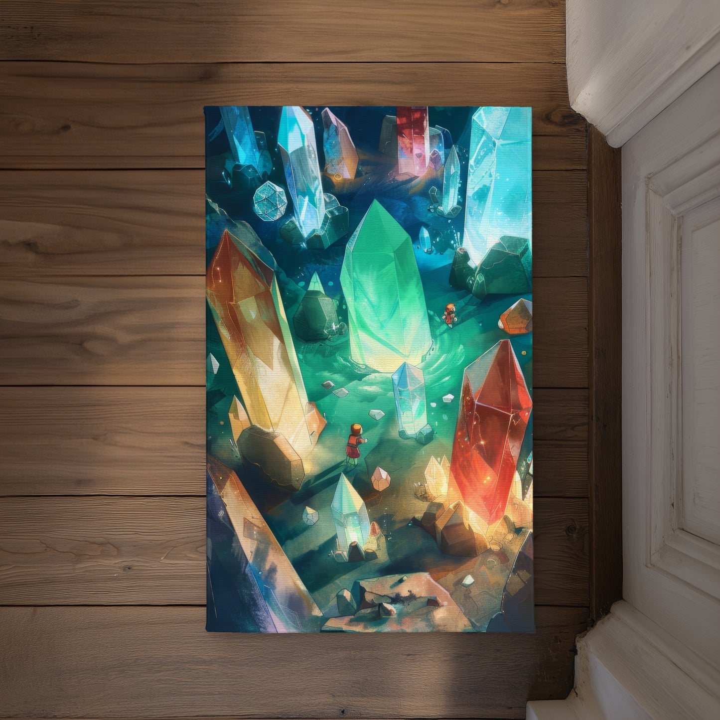 The Quest Turquoise Indoor Outdoor Door Mat - Home Decor