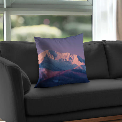 Rising Snow Poly Twill Throw Pillow | Cozy Home Decor Accent