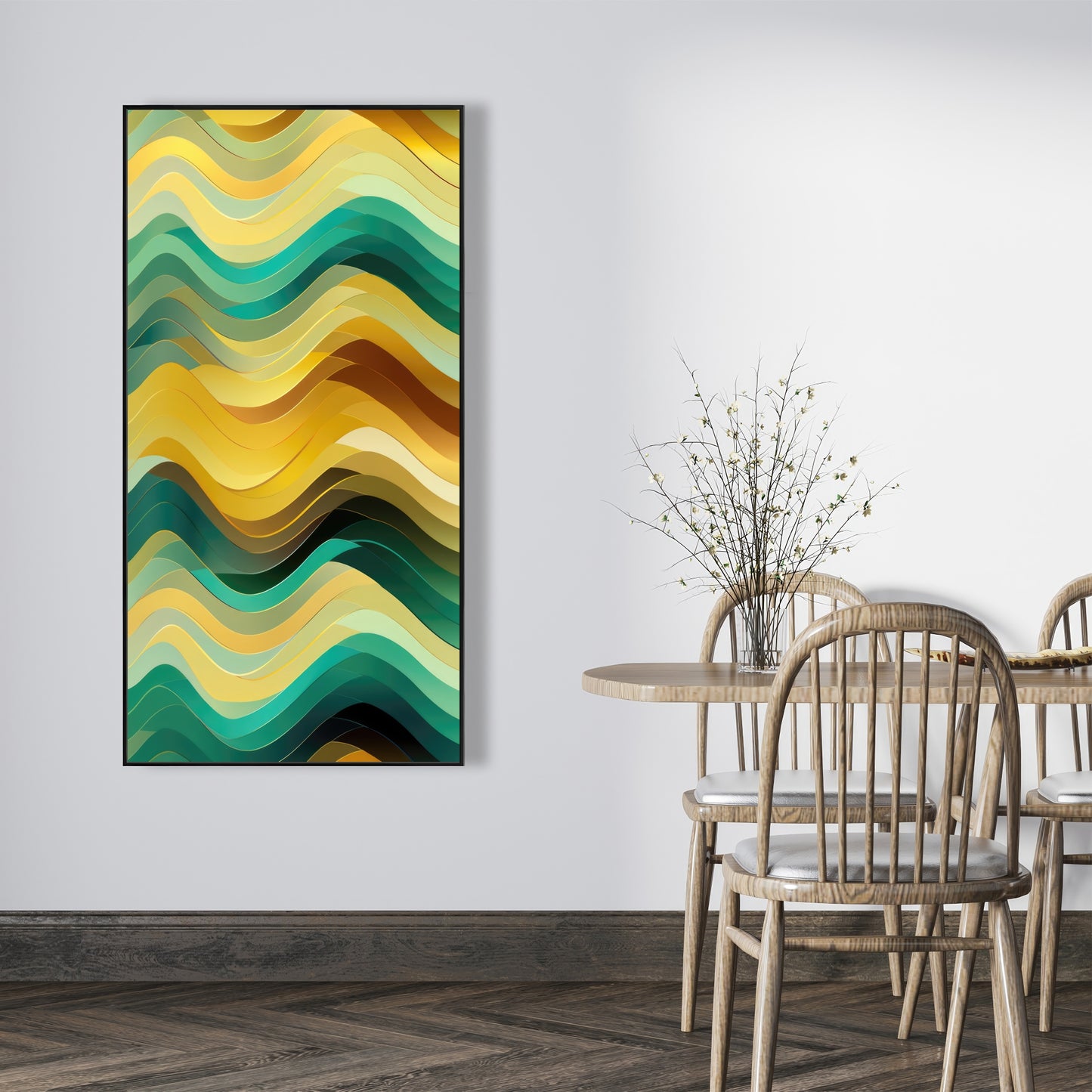 Rich by design - Orange Framed Canvas for Home Decor