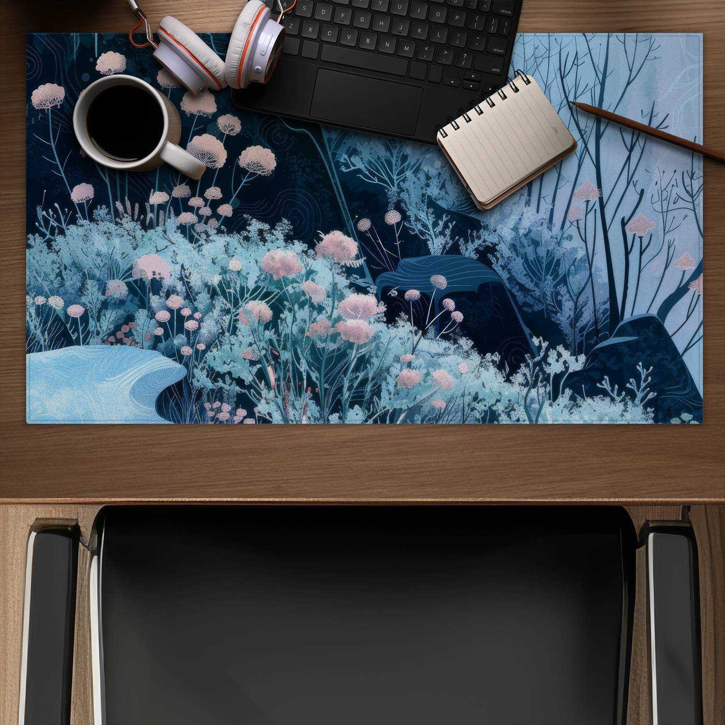 Annual freeze White Desk Mat | Stylish Home Decor Accessory