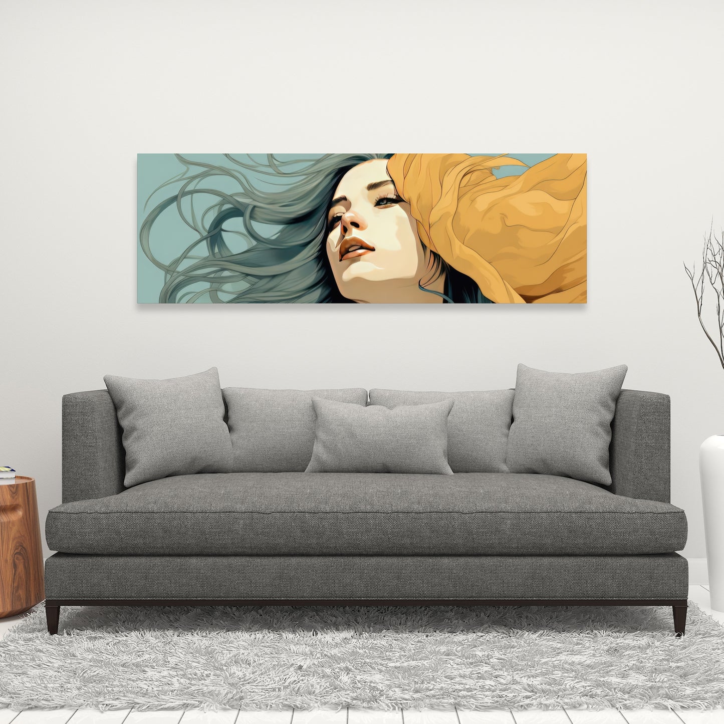 Sensual flow - Beige Canvas Art for Elegant Home Decor