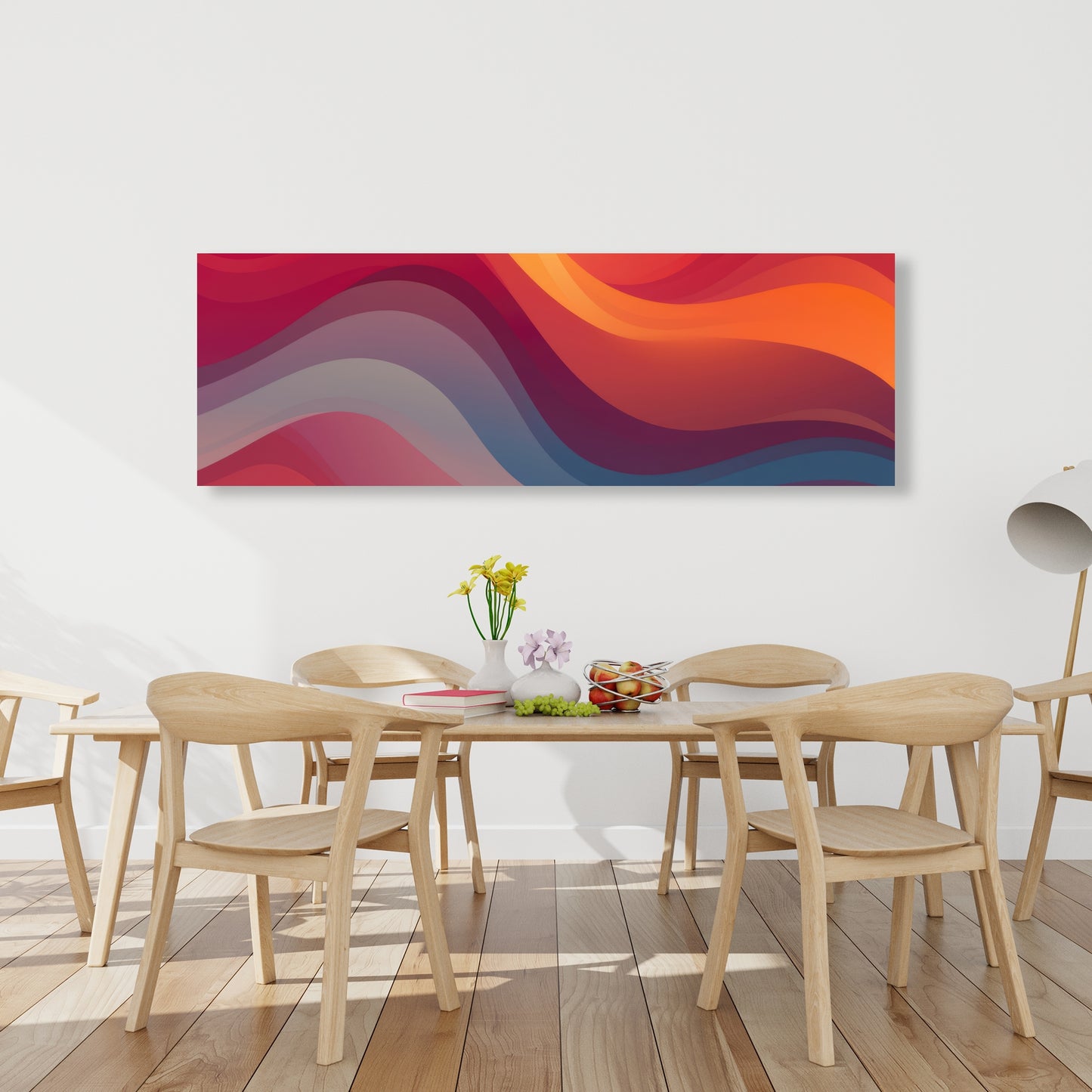 Sunlit Fog - Orange Canvas Art | Vibrant Design
