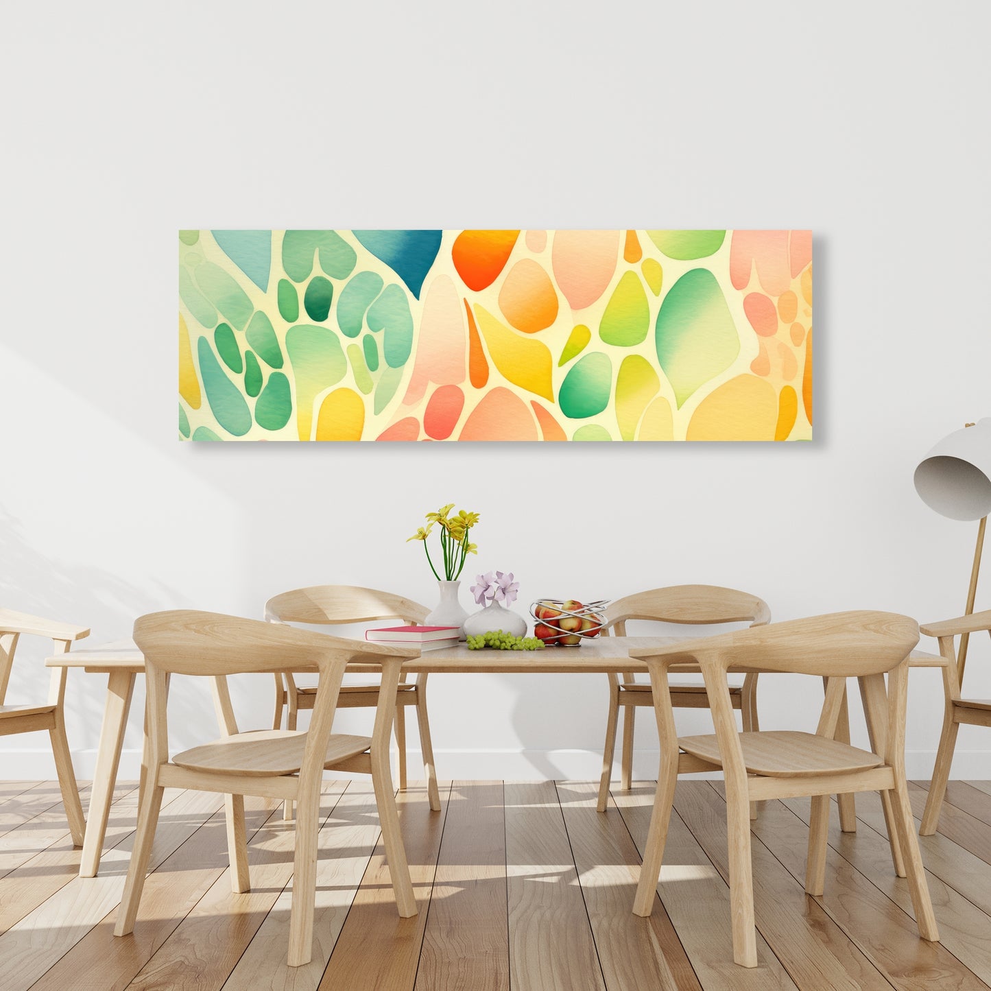 Organic Fruits - Turquoise Canvas Home Decor for Fresh Style