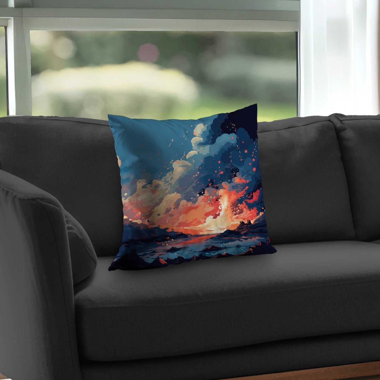 Magma does not wait - Throw pillow - Print on demand