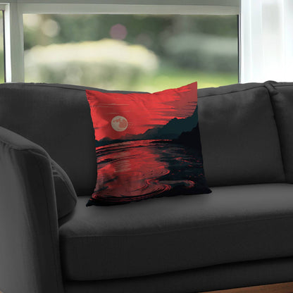 Bloody Tides Gray Poly Twill Throw Pillow Insert