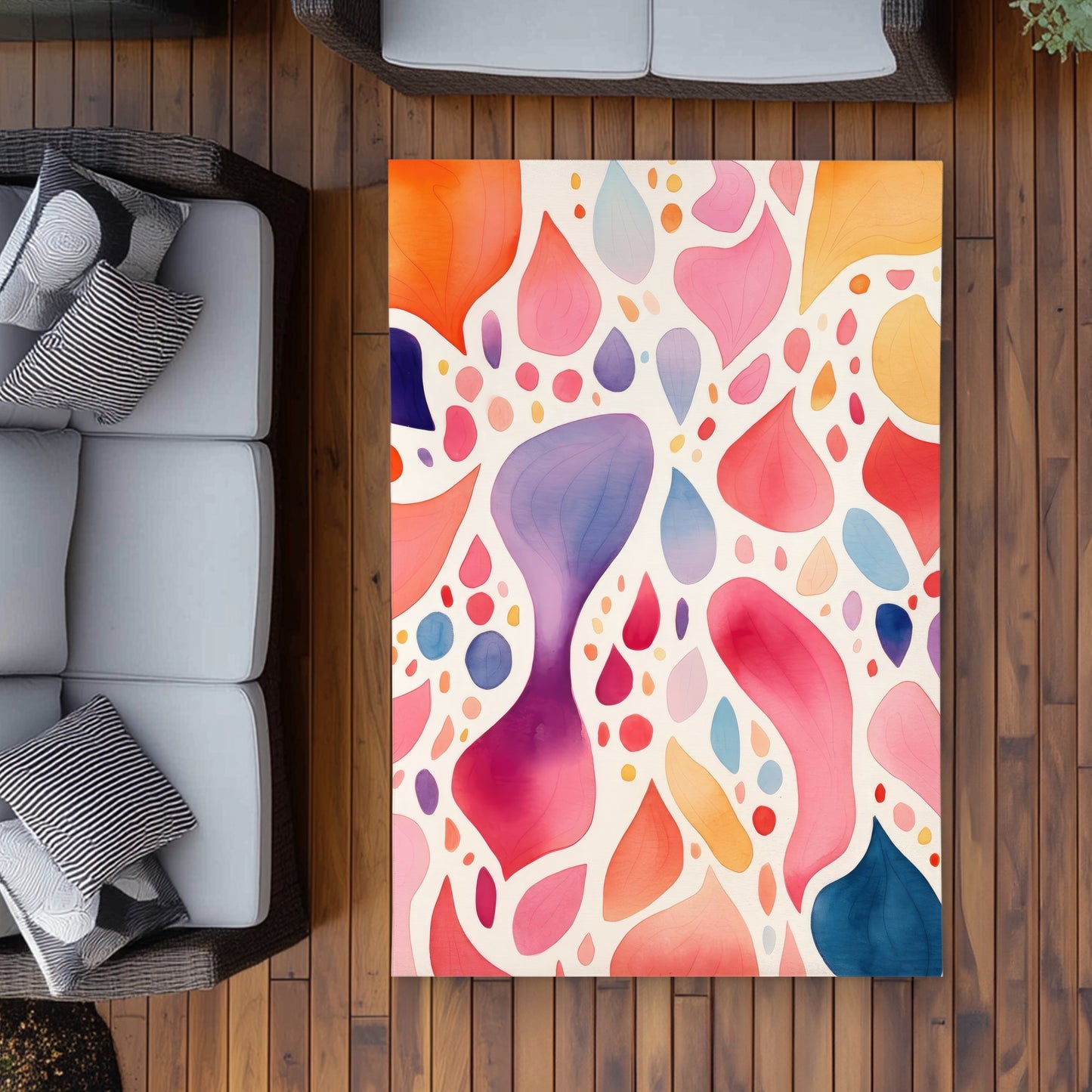 Tapis d'extérieur Splotches - Décoration élégante pour les patios