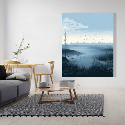 Evening marsh - 32"x32" Canvas