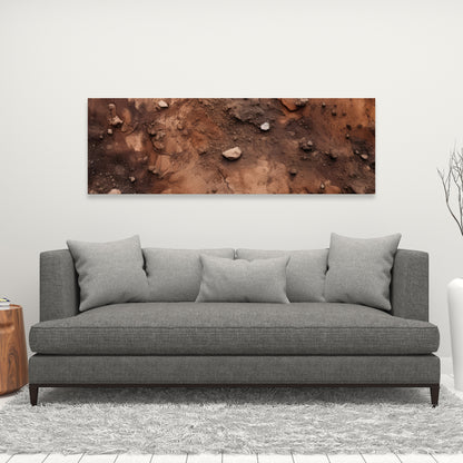 Mud and Stones - Brown Canvas Art for Home Decor