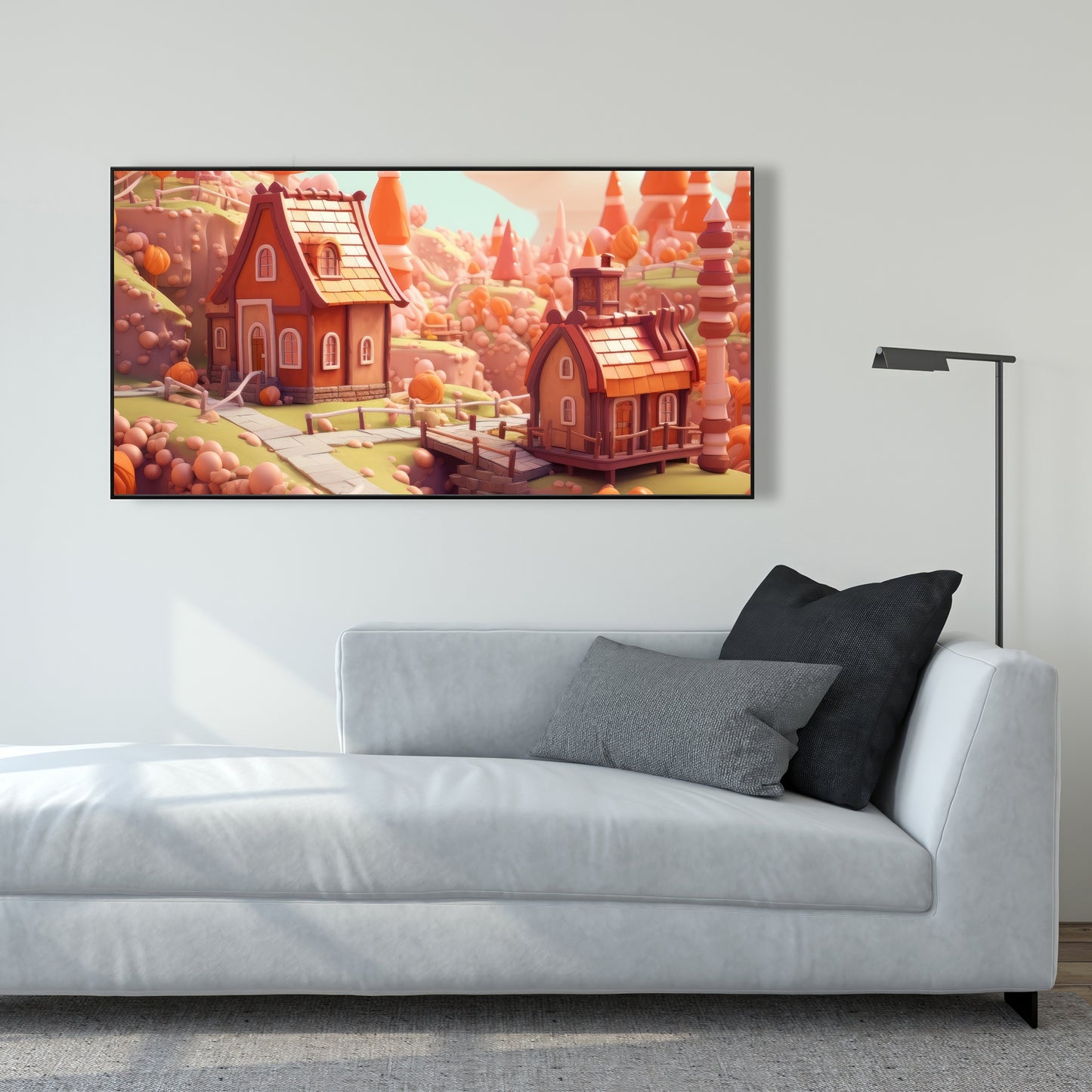 Toy town - 36"x36" Framed canvas