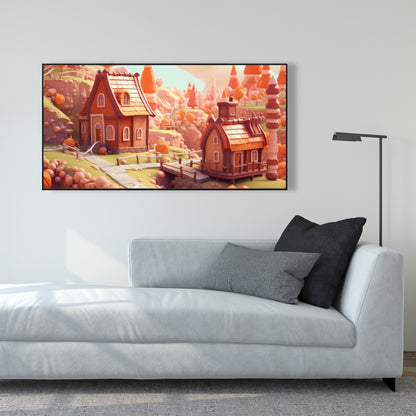 Toy town - 36"x36" Framed canvas