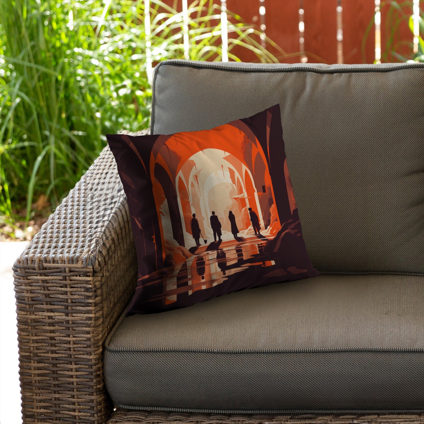 Faith Restored Orange Poly Twill Throw Pillow - Home Decor Insert