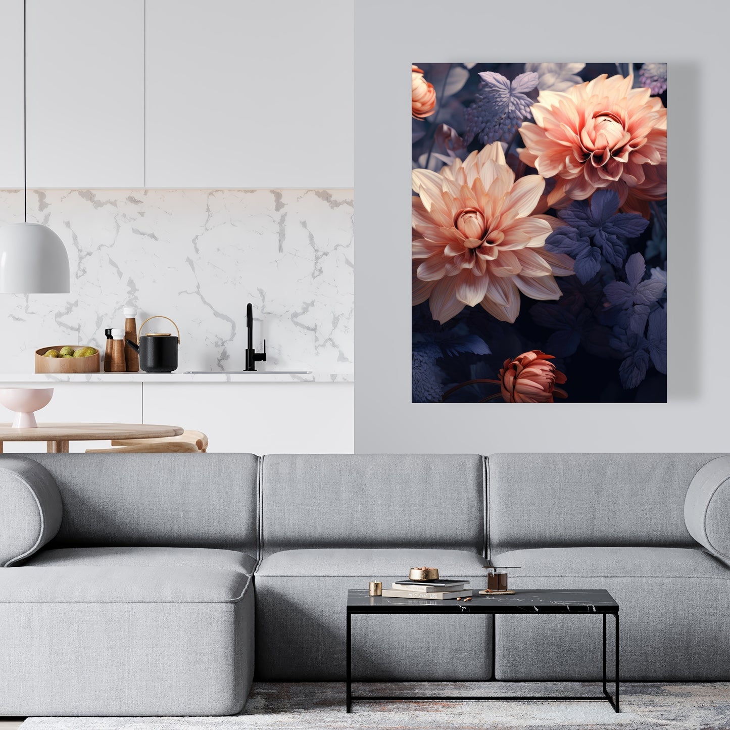 Pink and Purple Coral Canvas | Home Decor Accent Art