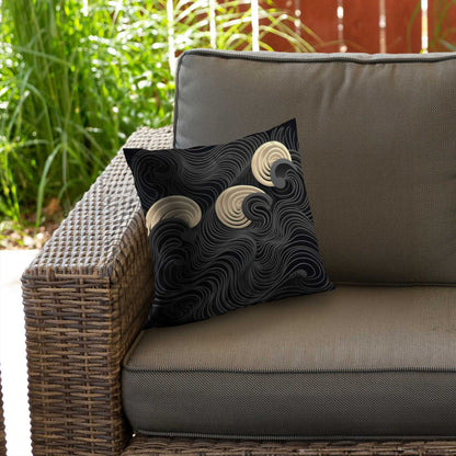 Layers Poly Twill Throw Pillow - Stylish Home Decor Accent