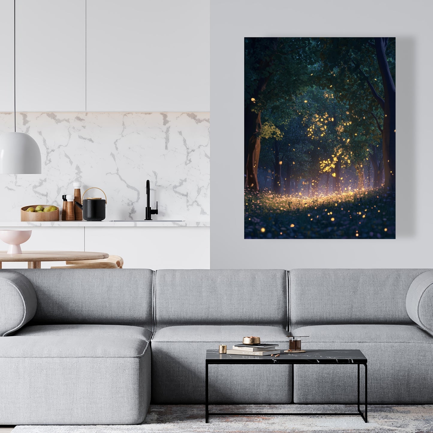 Glowing leaves - 32"x32" Canvas