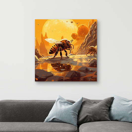 Bee world - 32"x32" Canvas
