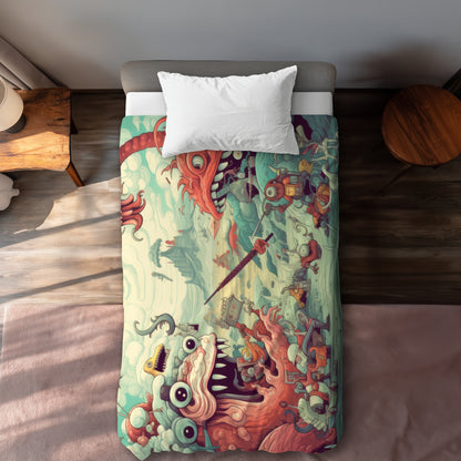 Day of Reckoning Pink Duvet Cover | Stylish Home Decor