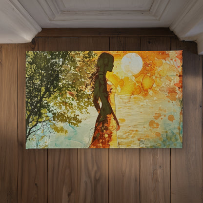 Peaceful Sun Green Indoor Outdoor Door Mat | Home Decor