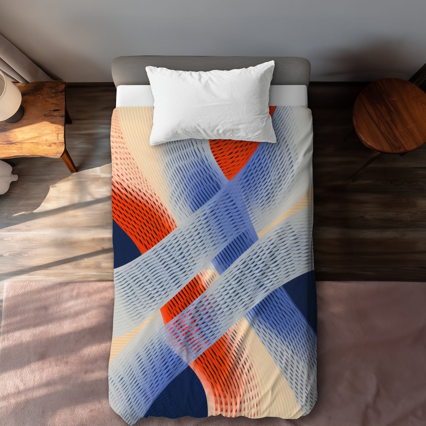 Abstract Threading Blue Duvet Cover - Stylish Home Decor