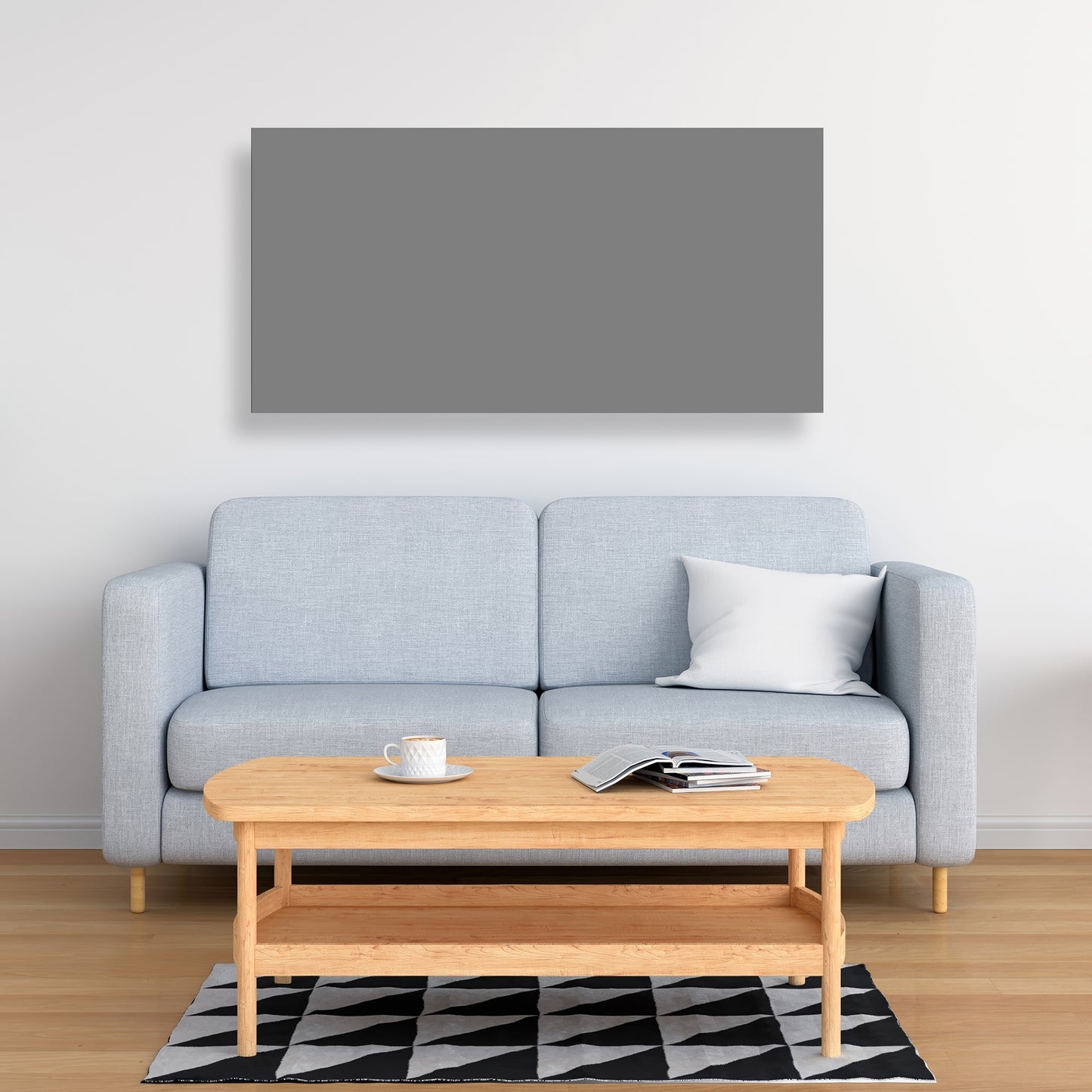 Middle Grey Canvas - Stylish Gray Home Decor Accent Piece