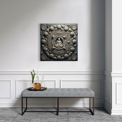 Spiritual Peace - White Canvas Home Decor | Tranquil Art
