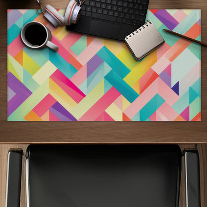 Stripe Harmony Orange Gaming Mat - Stylish Home Decor Mat