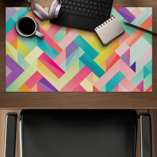Stripe Harmony Orange Gaming Mat - Stylish Home Decor Mat