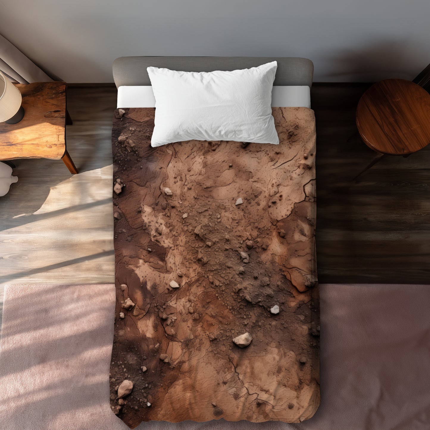 Mud and Stones Gray Duvet Cover - Stylish Home Decor