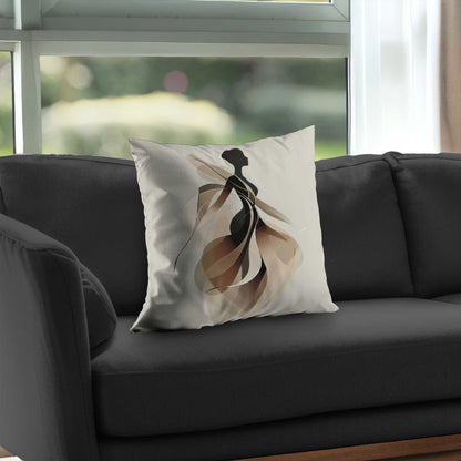 Classy Silhouette Poly Twill Throw Pillow - Chic Home Decor