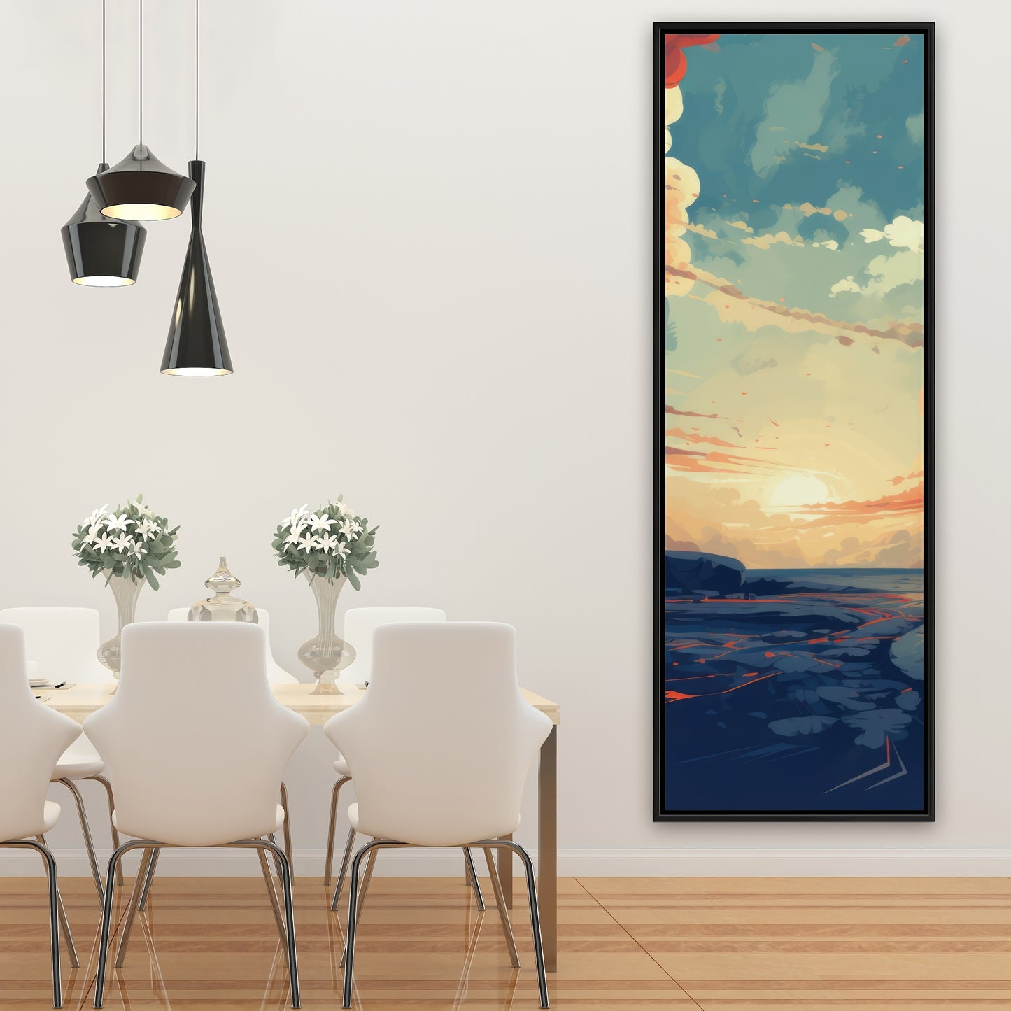Finally Light - Orange Framed Canvas for Home Decor