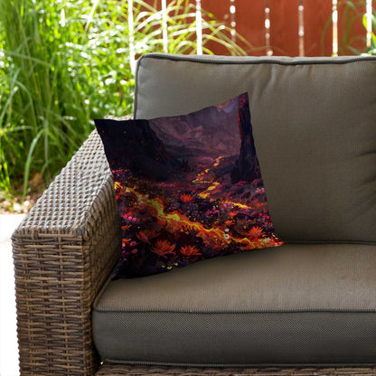 Coussin décoratif en sergé de polyester Bloom and Eruption - Décoration intérieure
