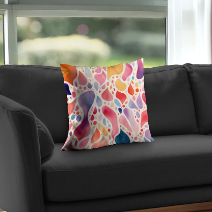 Splotches Orange Poly Twill Throw Pillow Insert for Home Decor