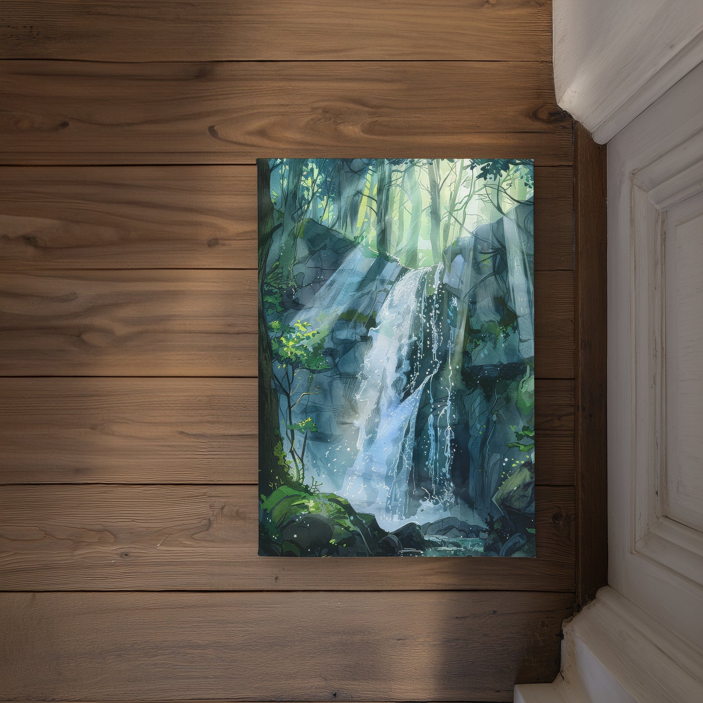 Sleeping fall Gray Indoor Outdoor Door Mat - Home Decor