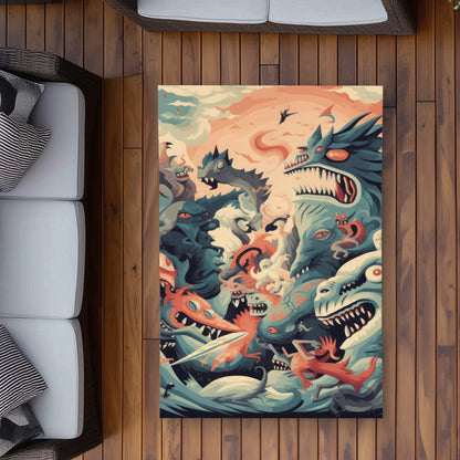 Before Time Orange Outdoor Area Rug - Stylish Home Decor