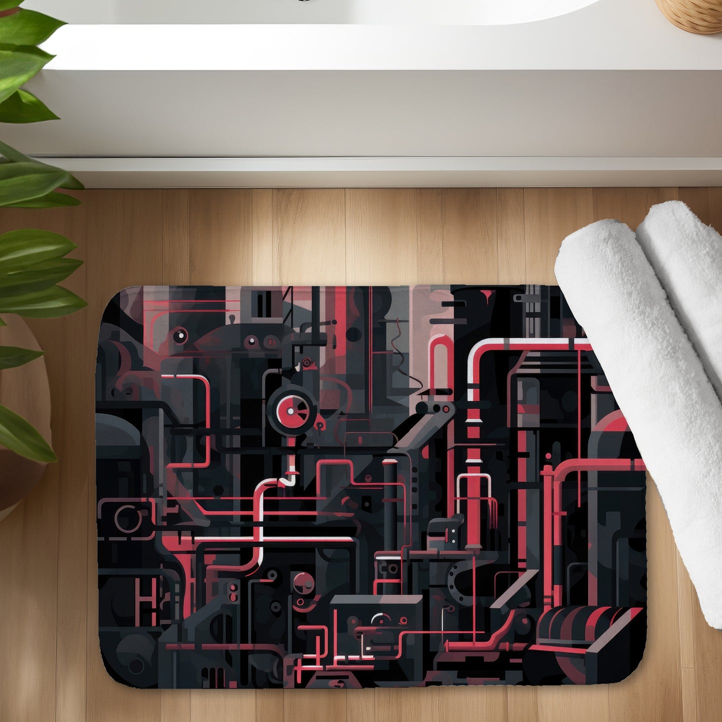 Industrial empire - 17"x24" Bath mat