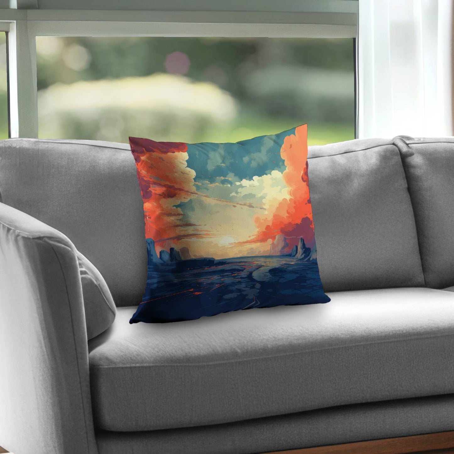 Finally light - Throw pillow - Print on demand