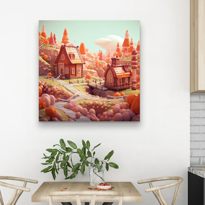 Toy Town - Orange Canvas Home Decor for Vibrant Spaces