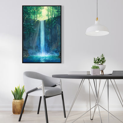 Waterfall - 36"x36" Framed canvas