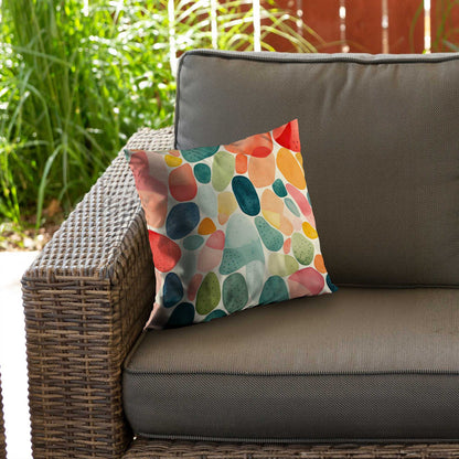 Coussin décoratif en sergé de polyester à motifs de graines | Décoration d'intérieur élégante