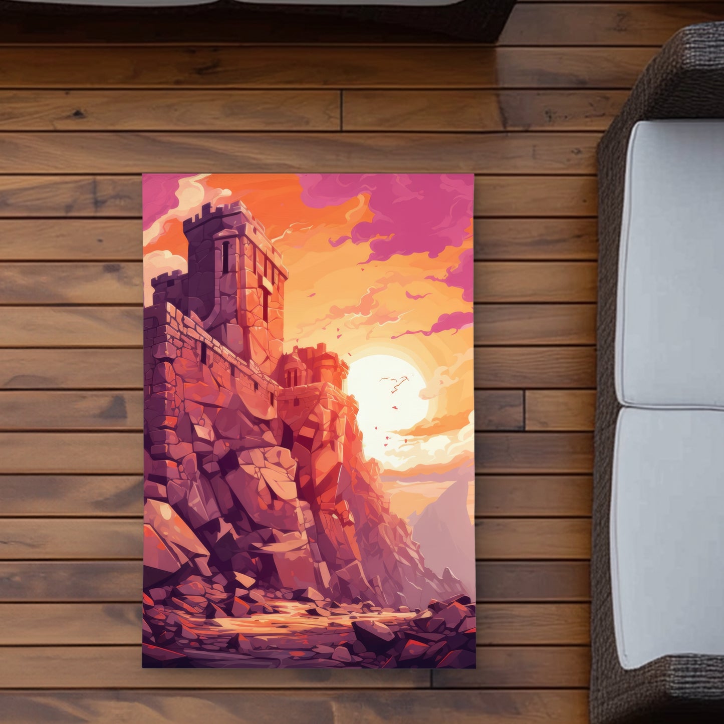 The Setting Rampart - Orange Outdoor Area Rug for Home Decor