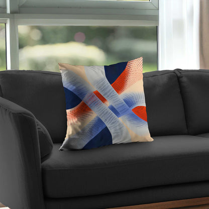 Abstract Threading Beige Poly Twill Throw Pillow Insert |