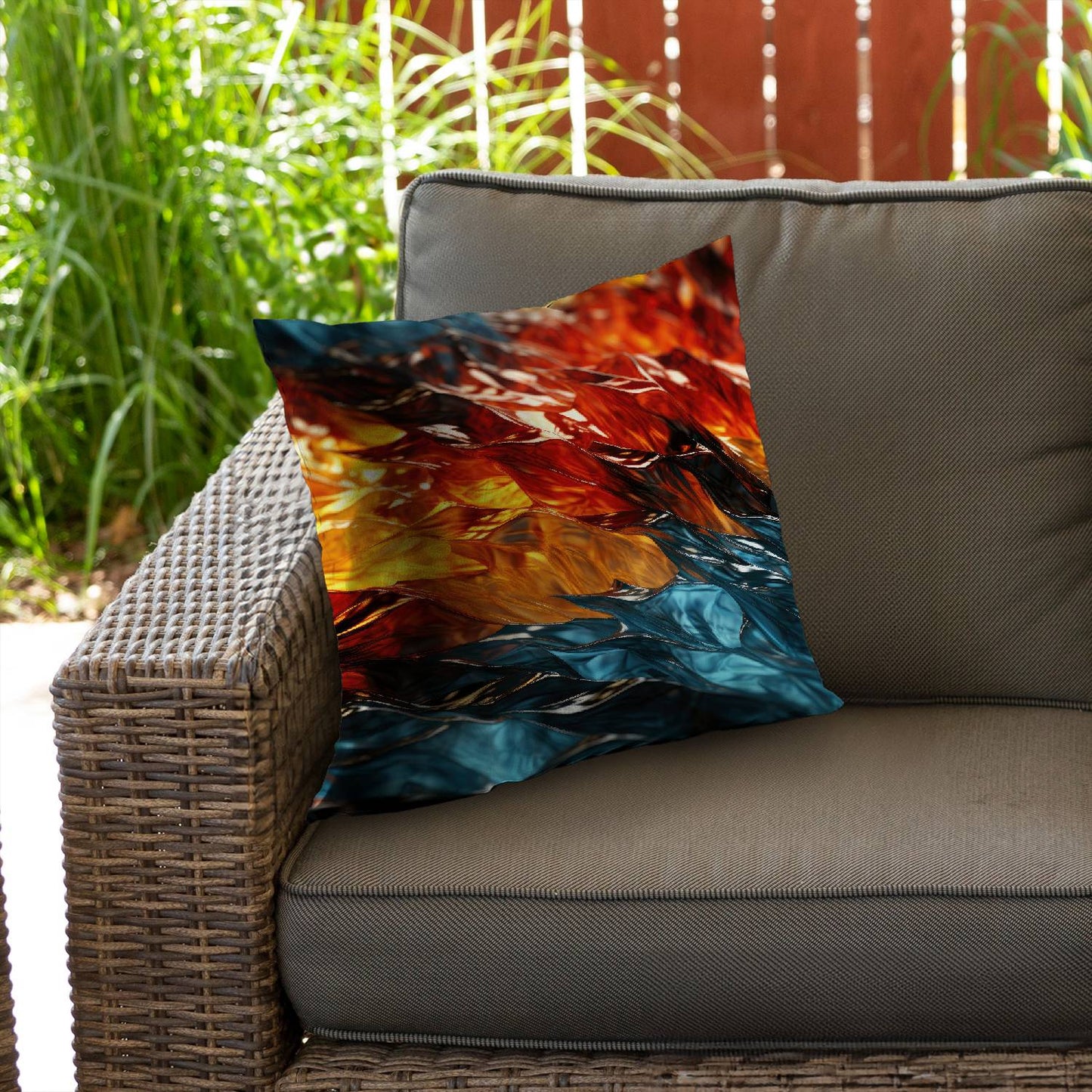 Fire and ice - Throw pillow - Print on demand