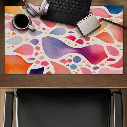 Splotches Pink Desk Mat | Stylish Home Decor Accessory
