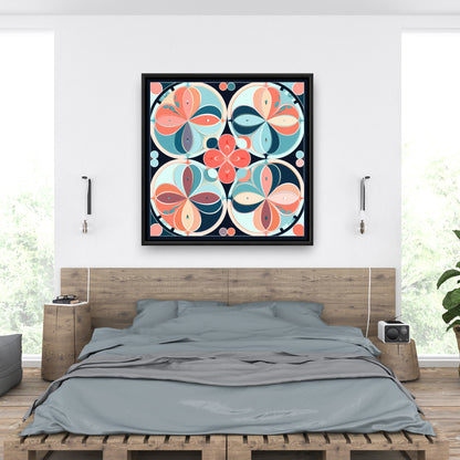 Pastel mandala - 36"x36" Framed canvas