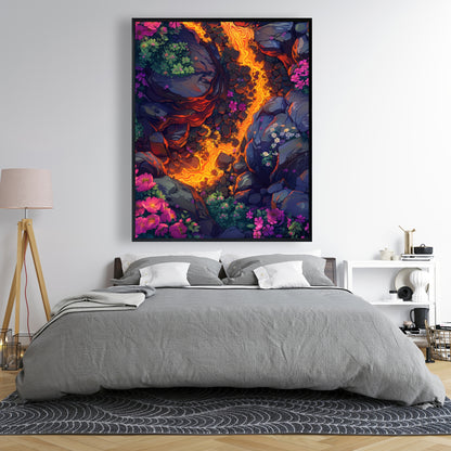 Hot River - Black Framed Canvas Wall Art for Home Decor