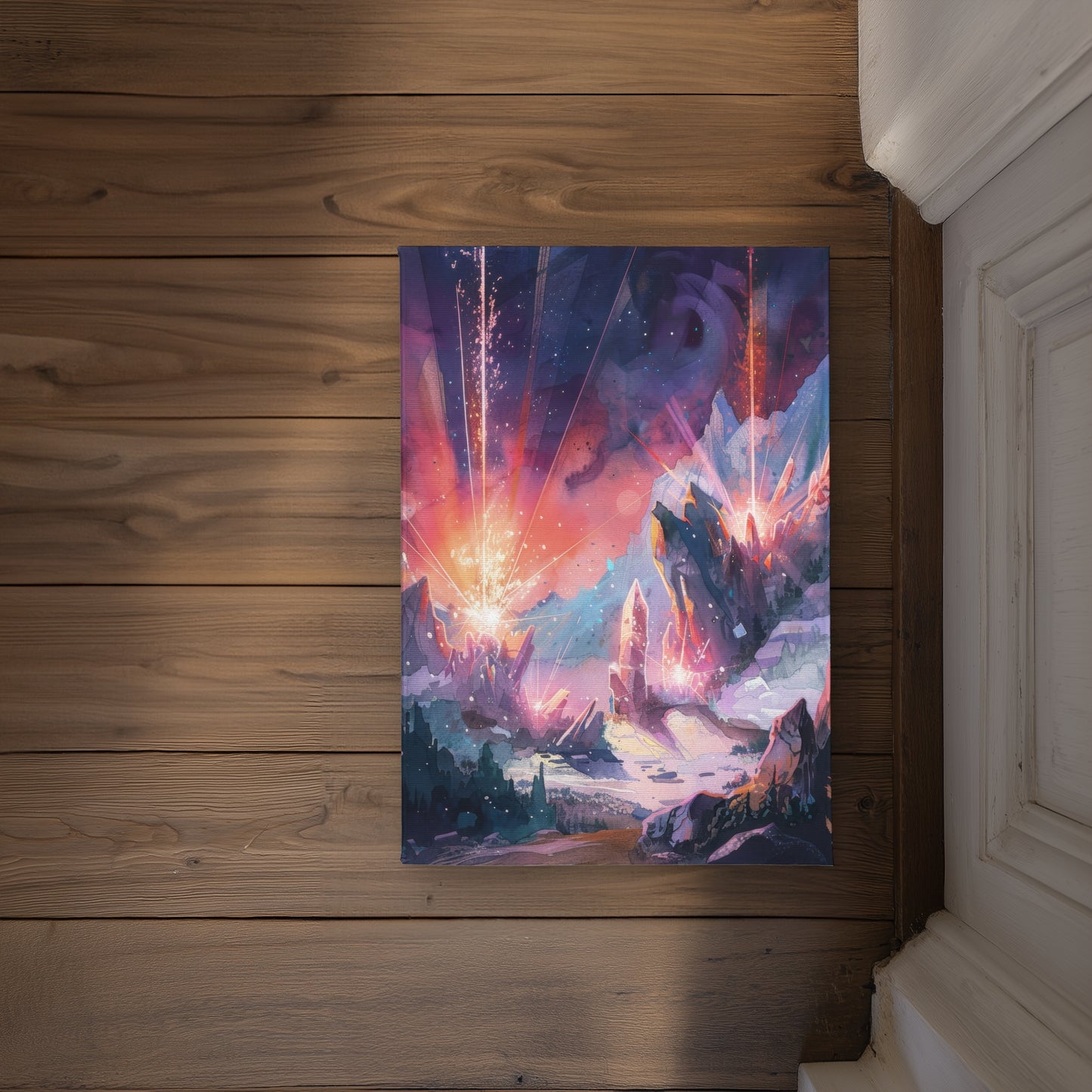 Beaming Signal Purple Indoor Outdoor Door Mat - Home Decor